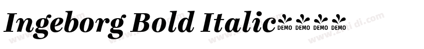 Ingeborg Bold Italic字体转换